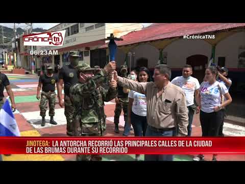Antorcha de la libertad llega a Jinotega en su recorrido por Nicaragua