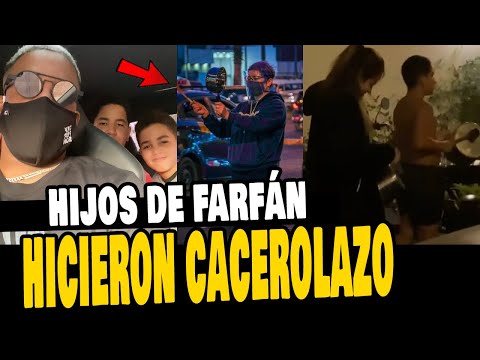 HIJOS DE JEFFERSON FARFÁN HACEN CACEROLAZO CONTRA EL CONGRESO DESDE SU CASA