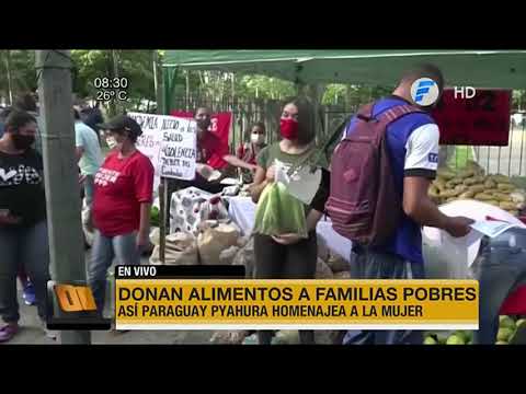 Donan a alimentos a familias pobres en homenaje a la mujer paraguaya