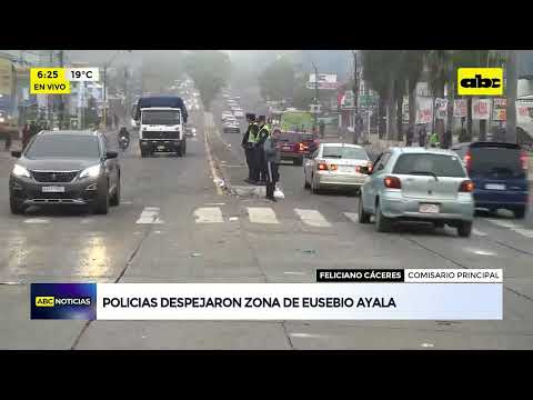 Policía despejó avenida Eusebio Ayala