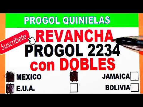 Progol Revancha 2234 con DOBLES | Progol  2234 con DOBLES | Progol 2234 | #progol2234  | #progol2234