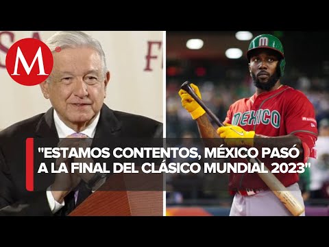 AMLO celebra victoria de México contra Canadá en el Clásico Mundial de Beisbol