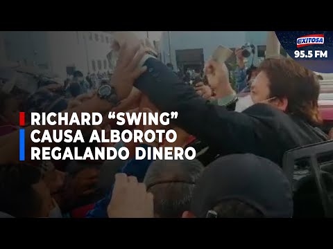 Richard Swing causó alboroto regalando dinero