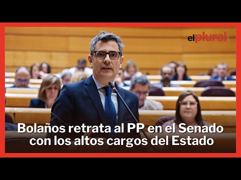 Bolaños retrata al PP en el Senado sobre los altos cargos de las instituciones del Estado