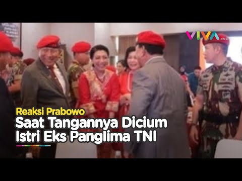 Tak Mau Tanggannya Dicium Istri Eks Panglima TNI, Sikap Prabowo Dipuji Warganet