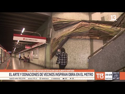 El arte y donaciones de vecinos inspiran obra en el Metro San Alberto Hurtado