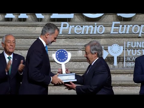 Guterres defiende que la paz no puede darse por sentada tras recibir el Premio Carlos V