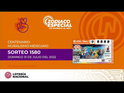 Sorteo Zodiaco Especial No. 1580 Centenario del Muralismo Mexicano