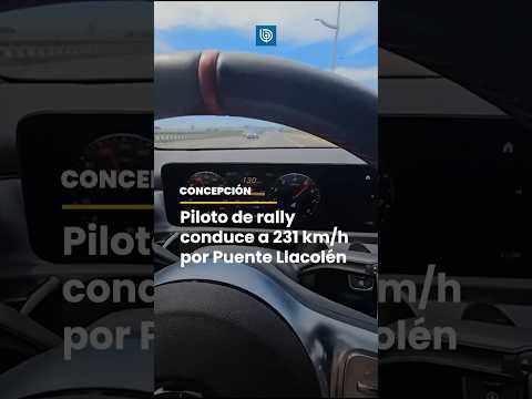 Piloto de rally conduce a 231 km/h por puente Llacolén