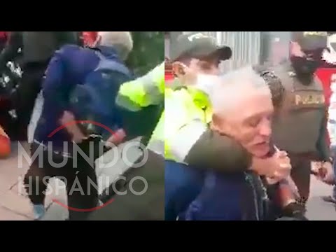 Noticias: Indignación por abuso policial a un anciano en Colombia