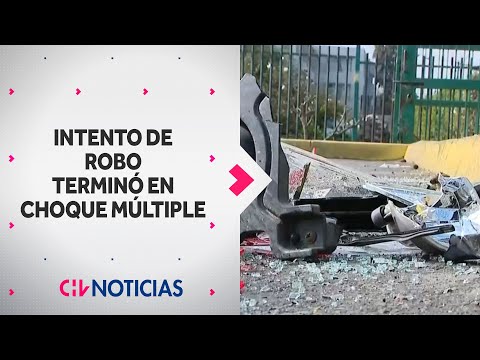 CONFUSO ASALTO: Intento de robo de una camioneta terminó con choque múltiple en Pudahuel
