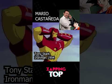 4 PERSONAJES CON LA VOZ DE Mario Castañeda  DOBLAJE LATINO  #shorts #doblaje #dbs #ironman