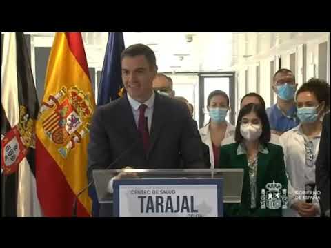 Pedro Sánchez comparece ante los medios tras inaugurar un centro de salud en Ceuta