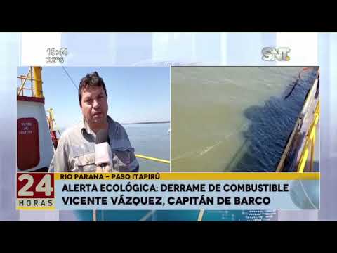 Alerta ecológica: Derrame de combustible en el Paso Itapirú, Río Paraná