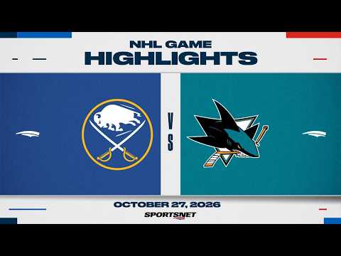 NHL 하이라이트 | 세이버스 대 샤크스 - 2026년 10월 28일