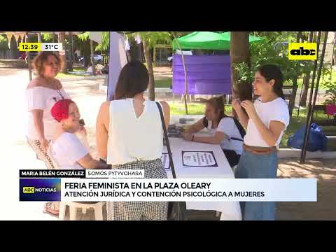 Video: feria feminista en la Plaza O’Leary