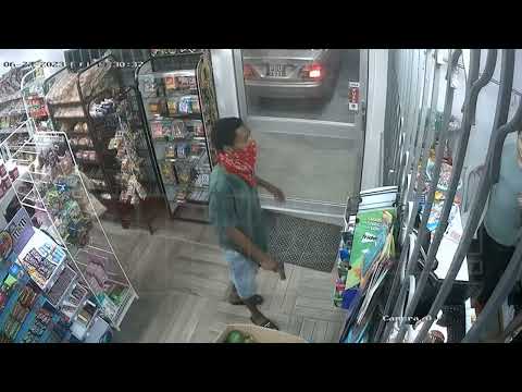 CCTV captures a robbery in progress at Liang's Supermarket in Tacarigua on  Friday 23rd June, 2023