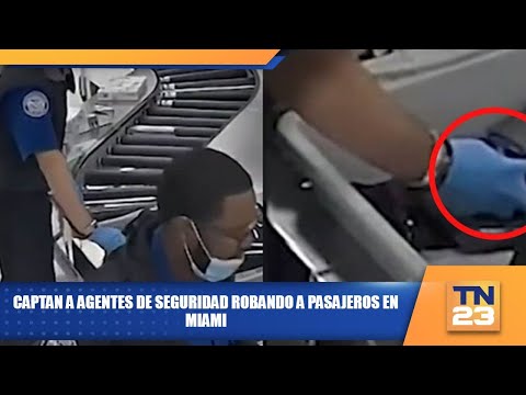 Captan a agentes de seguridad robando a pasajeros en Miami