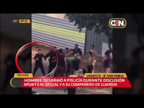Barrio San Pablo: Hombre desarmó a un policía durante una discusión