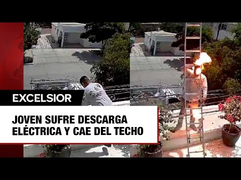 Joven sufre descarga eléctrica y cae del techo de un negocio en Sinaloa