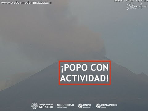 #POPOCATÉPETL | ¡Amanece con actividad! El #Volcán #EnVivo