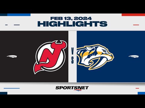 NHL Highlights | Devils vs. Predators - February 13, 2024