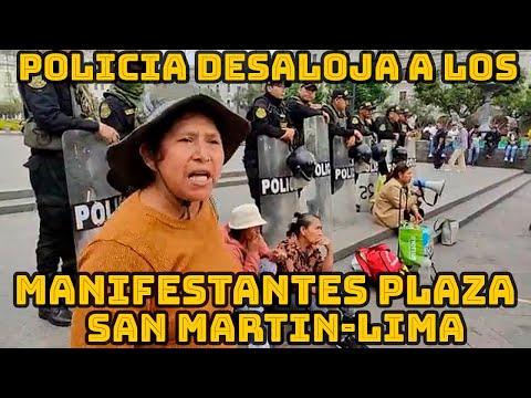 PROTESTAS DESDE LA PLAZA SAN MARTIN DONDE RECHAZAN ACTUAR DE LA POLICIA ..