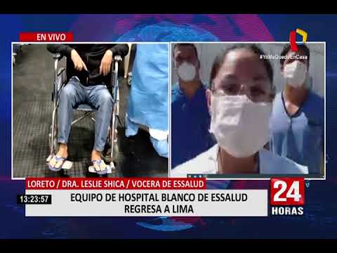 [VIDEO] Equipo del hospital Blanco de Iquitos retorna a Lima tras más de 20 días