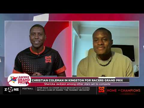 Christian Coleman in Kingston for Racers Grand Prix, Coleman is the men's 2019 100m World Champion