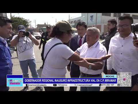 Moche: gobernador regional inauguró infraestructura vial en C.P. Miramar