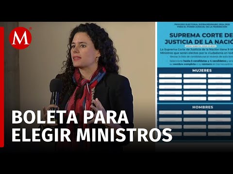 Luisa María Alcalde presenta prototipo de boleta para elección de jueces