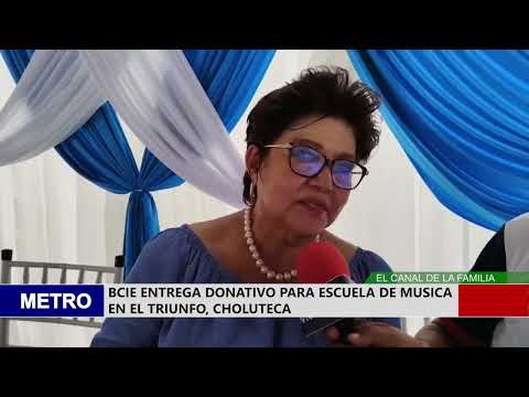 BCIE ENTREGA DONATIVO PARA ESCUELA DE MUSICA EN EL TRIUNFO, CHOLUTECA