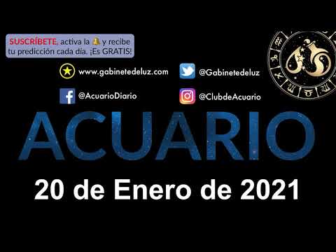 Horóscopo Diario - Acuario - 20 de Enero de 2021.