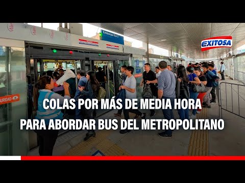 Usuarios del Metropolitano realizan colas por más de media hora para abordar un bus