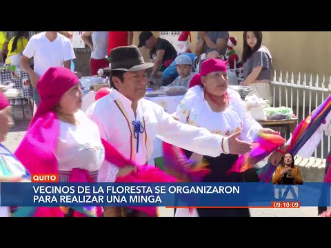 Vecinos de La Floresta, centro de Quito, realizaron una minga