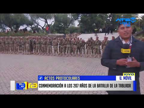 Actos protocolares continúan en Tarija en aniversario de los 207 años de la Batalla de la Tablada