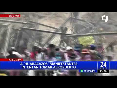 Arequipa: Vándalos intentan tomar aeropuerto Alfredo Rodríguez Ballón