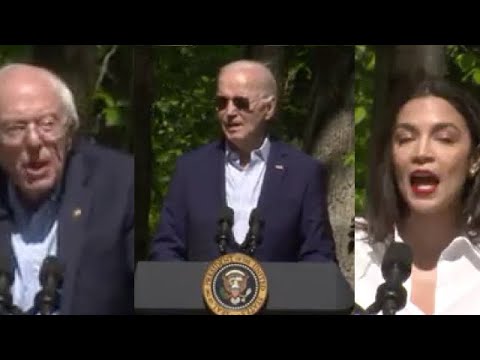 Bernie Sanders AOC Pres Bicden huge climate message for Earth Day 2024