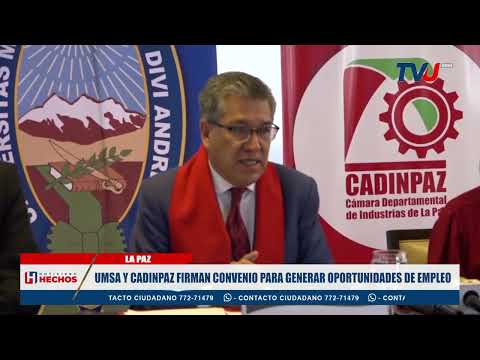 UMSA Y CADINPAZ FIRMAN CONVENIO PARA GENERAR OPORTUNIDADES DE EMPLEO