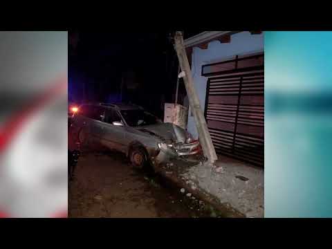 Automovilista ebrio se estrelló contra una columna en el barrio San Isidro