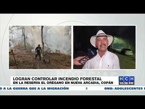 Logran controlar incendio forestal en la reserva El Orégon en Nueva Arcadia, Copán
