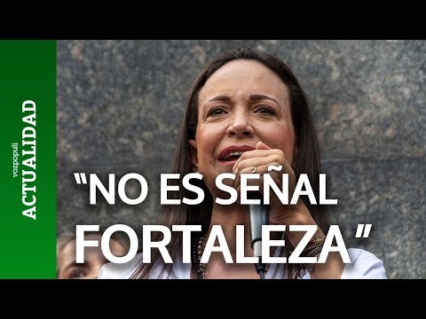 Corina Machado afirma que la violencia del régimen venezolano no es una señal de fortaleza