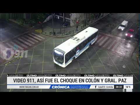 VIDEO DEL IMPRESIONANTE CHOQUE EN CÓRDOBA: pasó el semáforo en rojo en Colón y General Paz