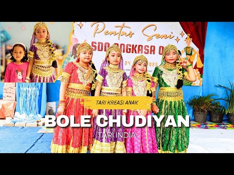 Tari India kreasi anak Bole Chudiyan, memeriahkan acara pentas seni SD Angkasa 6,#tarikreasi