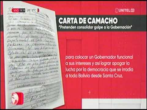 08022023   CARTA DE LUIS FERNANDO CAMACHO AL PUEBLO CRUCEÑO Y BOLIVIANO   RED UNITEL