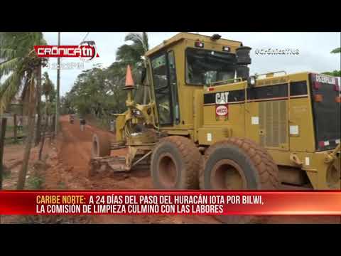 Culmina limpieza de escombros tras el paso del huracán Iota en Bilwi - Nicaragua