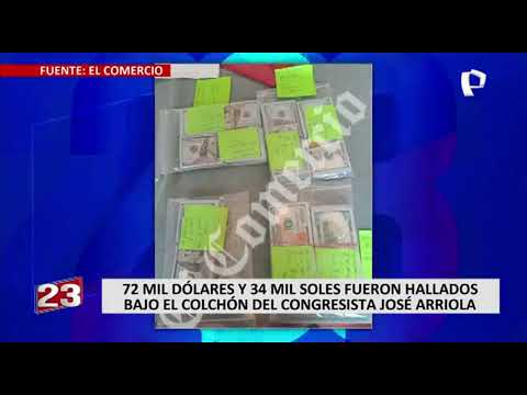 Caso Los Niños: encuentran 72 mil dólares y 34 mil soles en casa del congresista José Arriola