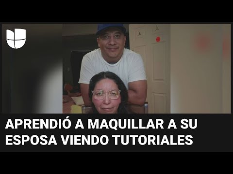 Hispano toma cursos para aprender a maquillar a su esposa que sufrió un derrame cerebral