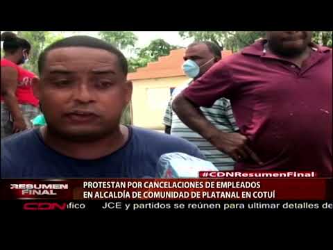 Protestan por cancelaciones de empleados en alcaldía de comunidad de platanal en Cotuí