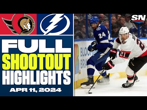 Ottawa Senators at Tampa Bay Lightning | FULL Shootout Highlights - April 11, 2024